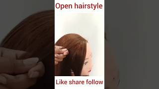 Open hairstyle look tutorial youtubeshort fashiontrends hairstyle [upl. by Balduin]