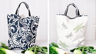 DIY  TASCHE nähen  WENDETASCHE  Nähanleitung für Einsteiger  Upcycling [upl. by Carmelia]