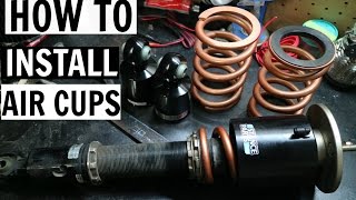 HOW TO INSTALL AIR CUPS  BC COILOVERSSTANCE PARTS [upl. by Murrell]