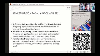 Investigar lectura y escritura para formar mejores docentes 2022 [upl. by Ranice]