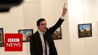 Russian ambassador Andrei Karlov shot dead in Turkey  BBC News [upl. by Yanahs433]