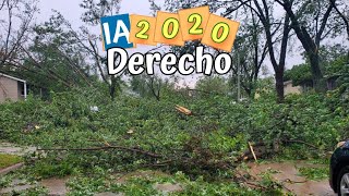 2020 worst derecho storm in world history cedar rapids ia compilation short church roof explodes [upl. by Claudetta]