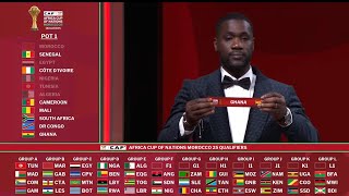 BREAKING🇬🇭 AFCON 2025 Q DRAW  BLACK STARS TO FACE KWESI APPIAH FULL DRAW amp PREDICTIONS [upl. by Pat453]