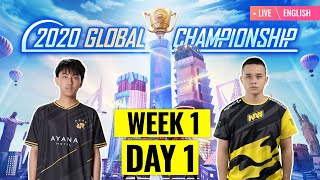 EN PMGC 2020 League W1D1  Qualcomm  PUBG MOBILE Global Championship  Week 1 Day 1 [upl. by Ecirtnahc]