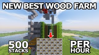 Best Fastest Wood Farm Minecraft 121  500 Stacks of Logs per Hour [upl. by Bergstein]