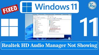 ✅ How To Fix Realtek HD Audio Manager Not Showing In Windows 11 [upl. by Kessel412]