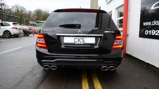 Mercedes S204 C350CDI Estate CKS Sport Quad Exhaust amp C63 Diffuser Facelift [upl. by Barnebas]