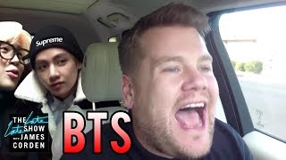 BTS Carpool Karaoke w James Corden ft Justin Bieber [upl. by Cristiano966]