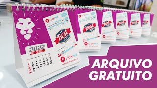 Calendário de Mesa 2022  Arquivo Gratuito [upl. by Roderich]