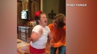 10yearold with Down syndrome makes cheerleading squad [upl. by Arahahs676]