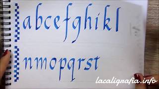 Tutorial caligrafía itálica alfabeto paso a paso ✅ [upl. by Nimocks]