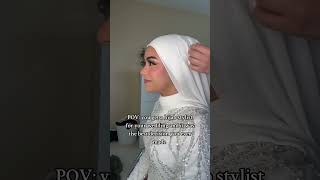 If you’re a hijabi you NEED a hijab stylist for your wedding day bride wedding muslimbride [upl. by Htrow]