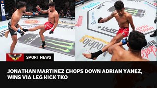 UFC Fight Night 230 Highlights Jonathan Martinez Softens Adrian Yanezs Legs for Super Rare TKO [upl. by Ioves]