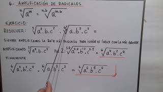 Radicación 7 Amplificación de Radicales [upl. by Llij]