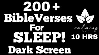 10 Hours Of Scriptures For Sleeping Dark Screen  200 Bible Verses For Sleep [upl. by Basset]