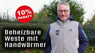 Beheizbare Weste mit 10000 mAh Powerbank und Handwärmerfunktion 🔥👍🏼KEMIMOTO [upl. by Parhe]