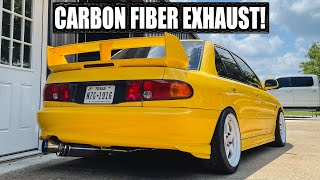 Making a CARBON FIBER EXHAUST for my Evo III [upl. by Nede]