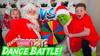 The Grinch vs Santa Claus Fortnite DANCE BATTLE [upl. by Hnilym]