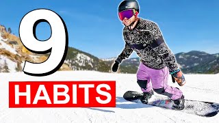 9 Habits of Advanced Level Snowboarders [upl. by Audwin]