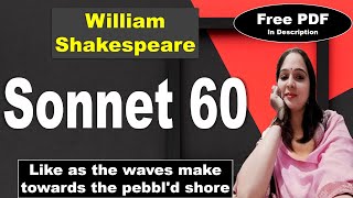 Sonnet 60 by William Shakespeare I Like as the waves make towards the pebbled shore [upl. by Ignacio]