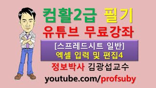 컴퓨터활용능력자격증2급 필기2강1스프레드시트일반  윗주 하이퍼링크 이름정의 사용자 지정 서식 [upl. by Africa155]