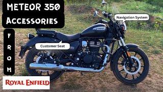 Accessories Installed on Meteor 350  Accessories You can Install from Royal Enfield Genuine [upl. by Dedrick]