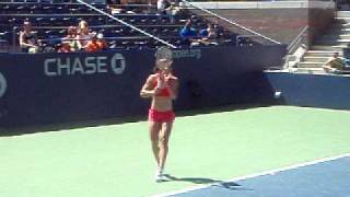 Andrea Petkovic 2011 US Open Practice [upl. by Lenox]