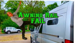 Fitting An Awning Rail Sprinter CamperVan Conversion VANLIFE [upl. by Tireb906]