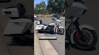 Thunderheader on an M8 107w a power cam 🤙🏻 pearlglide thunderheader harleydavidson [upl. by Eikin]