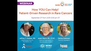 How YOU Can Help PatientDriven Research in Rare Cancers Webinar [upl. by Enialahs]