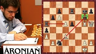 Aronian Destroys Caruana With A Brilliant Rook Sacrifice [upl. by Wardlaw]