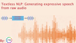 Textless NLP Generating expressive speech from raw audio Explained [upl. by Ahcilef249]