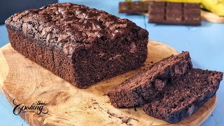 Healthy Chocolate Banana Bread  Chocolate Oatmeal Banana Bread [upl. by Ilan]