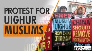 Indonesians protest Chinas detention of Uighur Muslims [upl. by Turmel553]