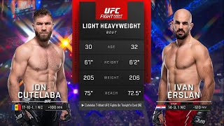 ION CUTELABA vs IVAN ERSLAN FULL FIGHT UFC PARIS [upl. by Sonitnatsok340]