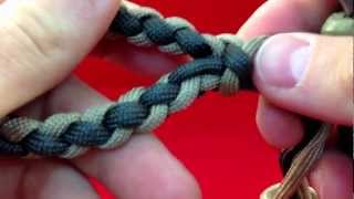 Paracordist How to Make a Four Strand Round Braid Loop  w 4 strands out [upl. by Doretta866]