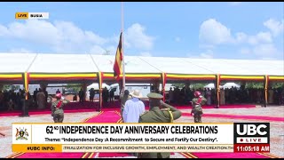 MUSEVENI WITNESSES THE UGANDAN FLAG RAISED FOR THE 62ND TIME SINCE 1962 IN BUSIA [upl. by Kelwen]