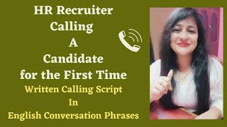 HR Recruiter Calling Script Call A Candidate for the First Time callingscript readytogetupdate [upl. by Jerrold167]