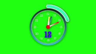 Fond vert  horloge temps  décompte [upl. by Auqenahc]