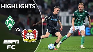 DRAW 🙌 Werder Bremen vs Bayer Leverkusen  Bundesliga Highlights  ESPN FC [upl. by Enuahs]