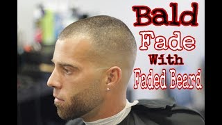 BALD FADE WITH FADED BEARD  TUTORIAL [upl. by Nylirahs]