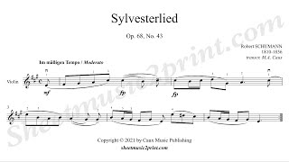 Schumann  Sylvesterlied op 68 no 43  Violin [upl. by Kenley]