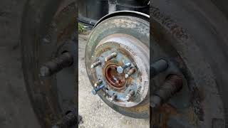 Chevrolet Silverado rear brake rotor removal 2021 [upl. by Asirem]