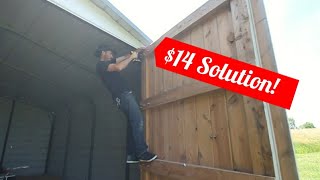 Straighten a Shed Door for Cheap [upl. by Nimajneb]