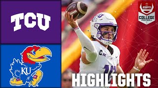 TCU Horned Frogs vs Kansas Jayhawks  Full Game Highlights  ESPN College Football [upl. by Showker359]