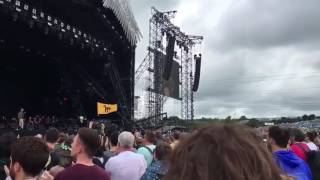 Damon Albarn at Glastonbury 2016 quot Democracy has failed us  Brexit [upl. by Htebiram]