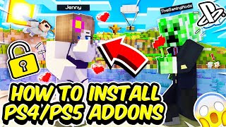 MINECRAFT PS4PS5 HOW TO DOWNLOAD ADDONS BEDROCK WITHOUT MARKETPLACE [upl. by Wilterdink722]