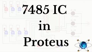 7485 IC Four Bit Magnitude Comparator in Proteus [upl. by Yenruoj86]