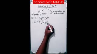 Integration of cos inverse x  Integration by Parts  shorts [upl. by Kitrak]