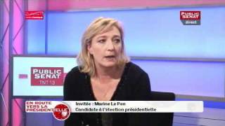 Marine Le Pen dans En route vers la présidentielle 24022012 [upl. by Aenahs]